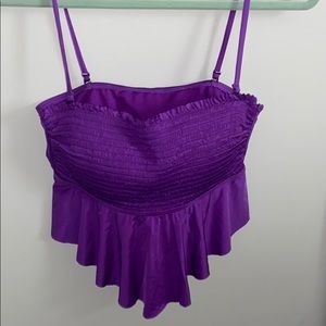 KENNETH COLE bikini top, size L purple!